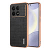 For Redmi K70 / K70 Pro AZNS Electroplated Frame Crocodile Texture Full Coverage Phone Case(Black)