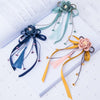 Ancient Style Hair Accessories Tassels Streamers Hairpins Hair Accessories Handmade Flowers Headdress(Turmeric)