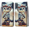 For Alcatel 1S (2020) / 3L (2020) Coloured Drawing Cross Texture Horizontal Flip PU Leather Case with Holder & Card Slots & Wallet & Lanyard(Leather Shoes Cat)