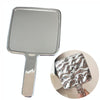 Square Large Retro Handheld Cosmetic Mirror Portable Small Mirror