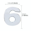 Car Vehicle Badge Emblem 3D Number Six Self-adhesive Sticker Decal, Size: 3.6*4.5*0.5cm