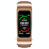 K60 1.08 inch Leather Band Earphone Detachable Life Waterproof Smart Watch Support Bluetooth Call(Brown)