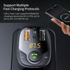ROCK B301 Dual USB + PD Bluetooth 5.0 FM Transmitter & Car Charger, Support TF Card / U-disk(Black)