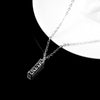 1010400302 Silver Column Exaggerated Hip Hop Style Necklace Collarbone Chains