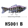2 PCS PROBEROS HS001 10cm 15.5g Road Sub-Fish Bait Plastic Hard Bait(B)