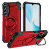 For Samsung Galaxy A15 Lens Holder MagSafe Phone Case(Red)