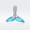 S925 Sterling Silver Ocean Fishtail Pendant Necklace DIY Accessories