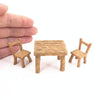 3 PCS / Set Resin Tables and Chairs Miniature Doll Accessories Micro Landscape Decoration