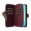 For Samsung Galaxy A06 Nine-card Slots Zipper Wallet Bag Leather Phone Case(Wine Red)