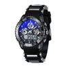 STRYVE S8023 Sports Watch Nights Light Waterproof Timing Alarm Men Watch(Black)