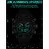 SANDA 3106 Dual Digital Display Men Outdoor Sports Luminous Shockproof Electronic Watch(Black Blue)