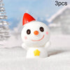 3pcs Christmas Lovely Micro Landscape Snow Ornament Decorative Accessories, Style: No.2 Smile Star