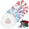 For Vileda / O-Cedar EasyWring Spin Mop Replacement Pad Microfiber Rag(White)
