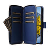 For Samsung Galaxy A54 Nine-card Slots Zipper Wallet Bag Leather Phone Case(Blue)
