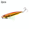 2 PCS PROBEROS LF103 Simulation Metal Sea Fishing Bait, Specification: 40g(B With Hook)