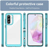 For Samsung Galaxy A56 5G Colorful Series Acrylic Hybrid TPU Phone Case(Transparent Blue)