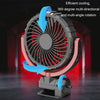 Car Foldable Steering USB Single-Head Fan(Black Red)