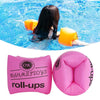Children Arm Circle Learning Swimming Training Circle Adult Swimming Sleeve Safety Double Air Bag Floating Ring(Rose Red)