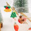 2pcs /Pack Christmas Mixing Spoon Fruit Fork With Pendant Flatware, Style: Tree (Pink Box)