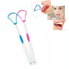 10 PCS Tongue Coating Cleaning Scraper To Remove Bad Breath Tongue Brush Random Color  Delivery