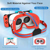 DEVASO Compatible With Switch / Switch OLED Gaming Console VR Glasses(White Blue)