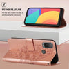 For Alcatel 1L 2021 Embossed Butterfly Leather Phone Case(Rose Gold)