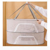 40 x 60cm  Foldable Drying Fishing Vegetables Fish Net Hanging Clothes Drying Storage Shelf, Spec: 3 Layers(White)