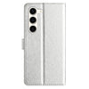 For Samsung Galaxy S25+ 5G Silk Texture Horizontal Flip Leather Phone Case(Silver)