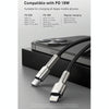 Baseus CATLJK-A02 Cafule Series 20W Type-C / USB-C to 8 Pin PD Metal Charging Data Cable, Length:1m(White)