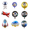10 PCS Space Aluminum Film Balloon Children Decorate Birthday Party Decoration Balloons,Style: Retro Plane