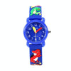 JNEW A335-86172 Children Cute Cartoon 3D Dinosaur Waterproof Silicone Strap Quartz Watch(Rubber Shell Blue)