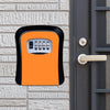 Weatherproof Key Safe Box - Wall Mounted - 10,000 Combination Lock (Orange)