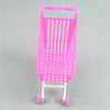 3 PCS Plastic Doll Simulation Trolley Shopping Cart Toy Children Birthday Gift(Pink)