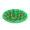 Slow Feed Dog & Cat Bowl, Silicone, Green, 30.5x22.5cm