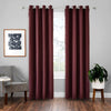 High-precision Curtain Shade Cloth Insulation Solid Curtain, Size: 42x63 Inch107x160CM(Wine Red)
