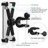 Motorcycle Bicycle Phone Holder Outdoor Riding Equipment Suitable For 4.7-8 Inch Mobile Phone/Tablet(Black)