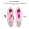 Magnetic Shoelace Buckle Non Binding Shoe Lace Accessories, Size:S (Below 230mm)(Rose Red)