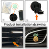Car Air Conditioning Vent Pineapple Decorative Aromatherapy Clip(Rhinestones)