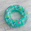 Ice Cream Pattern Inflatable Swimming Ring Thickening Water Ring Lifesaving Ring Suitable for Children Aged 5-9, Size: 70cm (Blue)