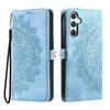 For Samsung Galaxy A36 Skin Feel Totem Embossed Leather Phone Case(Blue)