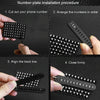 Car Key Anti Lost Woven Lanyard Pendant Keychain Cell Phone Number Plate(8 Horseshoe Buckle+Hand Strap+Number Card)