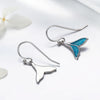 Fish Tail Sterling Silver Earrings Platinum Plated Ladies Accessories