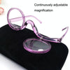 Makeup Magnifying Glass Presbyopic Glasses Flip Swivel Reading Glasses, Degree: +250(Tea Color)