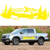2 PCS/Set D-957 Mountains Pattern Car Modified Decorative Sticker(Yellow)