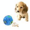 Dog Treat Ball Toy, Squeaky, 7cm, Blue - Small/Medium Breed