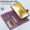 For Samsung Galaxy S25 5G LC.IMEEKE L2 Series Detachable Magsafe PU Phone Case with Lanyard(Purple)