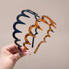 Dual Purpose Chopped Hair Wave Hair Bands With Teeth(Amber)