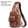 WEIXIER 9525 Men Leisure Style PU Leather Single Shoulder Crossbody Bag (Dark Brown)