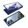 For Samsung Galaxy Note20 Magnetic Metal Frame Double-sided Tempered Glass Case(Silver)