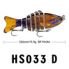 PROBEROS HS033 10cm 15.61g Knotty Lure Fish Bait Plastic Hard Bait(D)